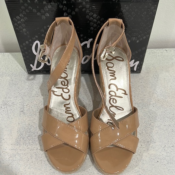 Sam Edelman Brenda Almond Patent Wedge - Picture 1 of 5